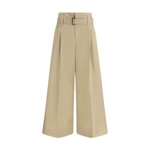 Brunello Cucinelli Women Pleated Crop Pants